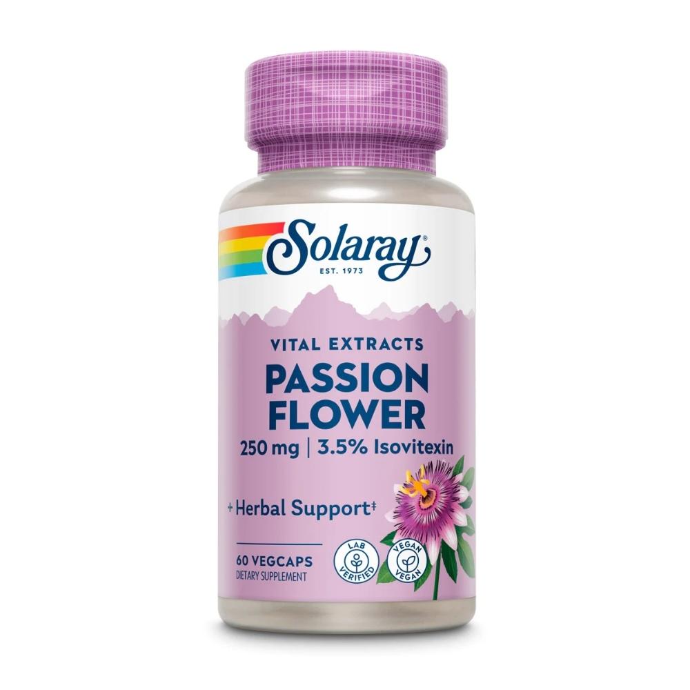Solaray PASSION FLOWER 60 Vege Capsules Herbs Solaray 
