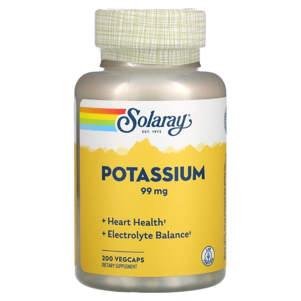 Solaray Potassium 99mg 100 Capsules Minerals Solaray 