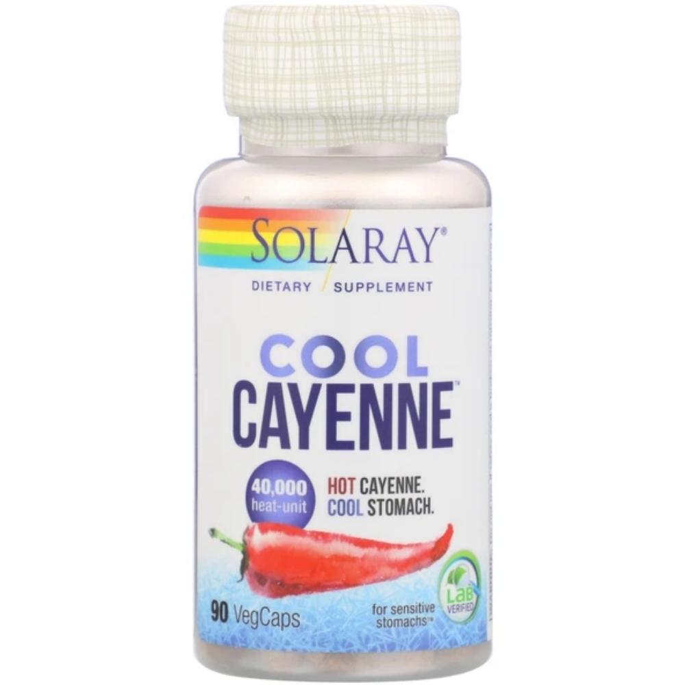 Solaray Cool Cayenne 40,000 Heat Units 90 Capsules Herbs Solaray 