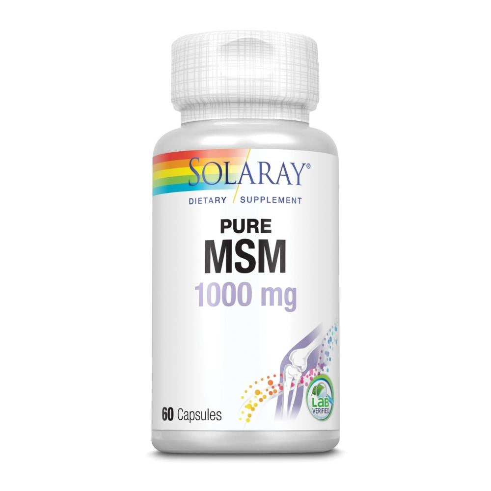 Solaray Pure MSM 1000mg 60 Capsules Joint Aids Solaray 