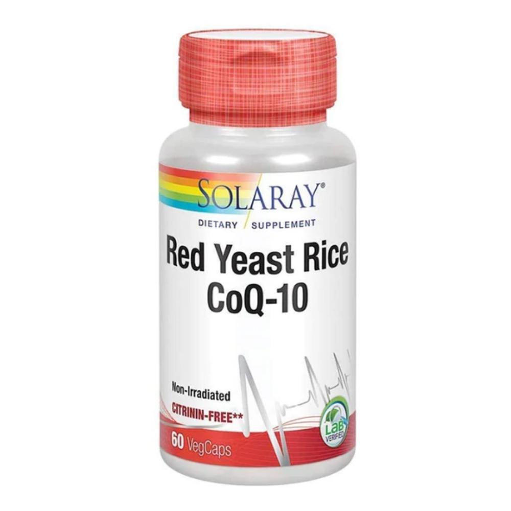 Solaray Red Yeast Rice plus CoQ10 w/ Flush-free Niacin 60 Capsules Antioxidants / CoQ-10 Solaray 