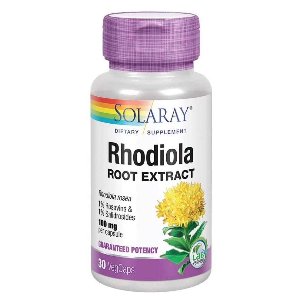 Solaray Rhodiola Extract 100mg 30 Capsules Herbs Solaray 