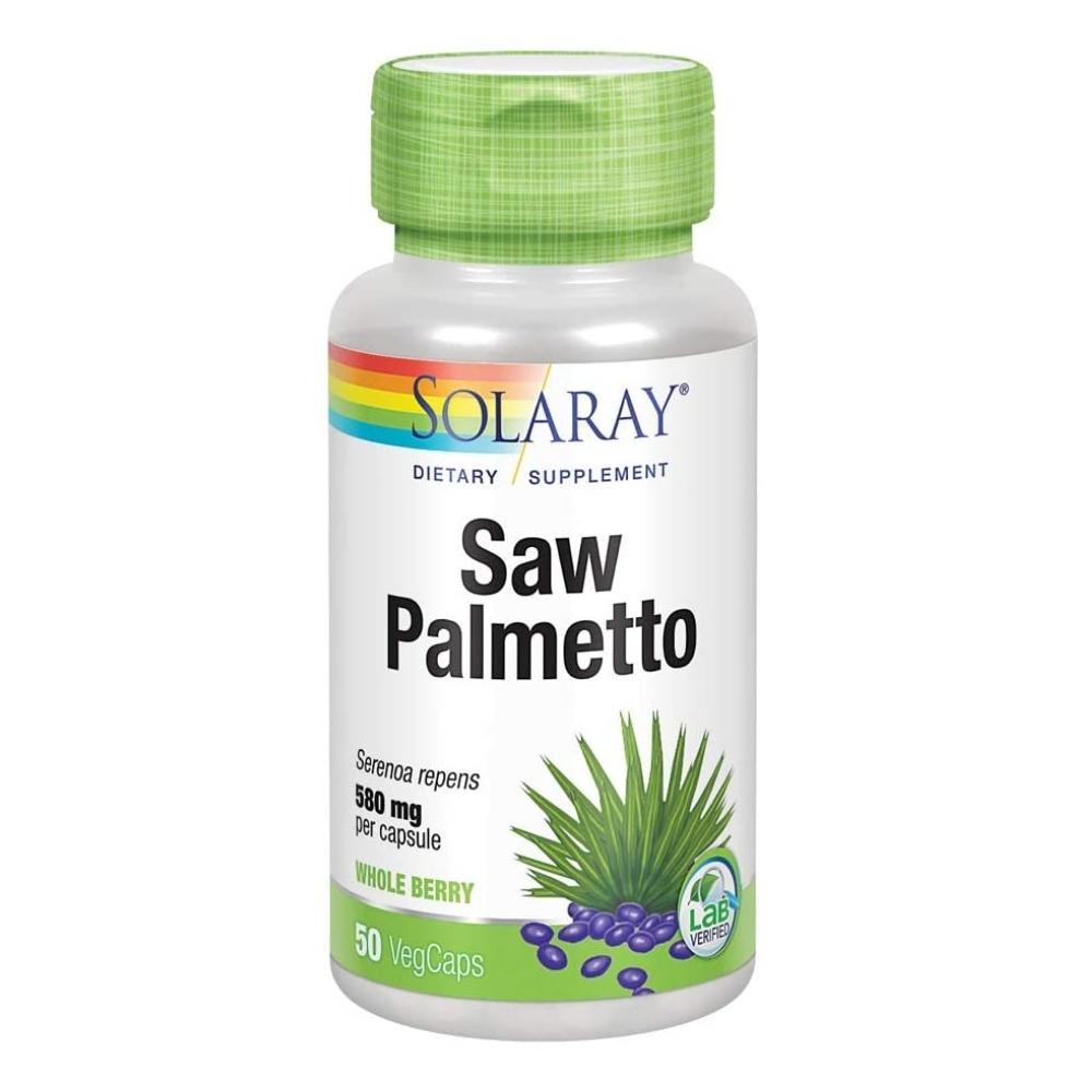 Solaray Saw Palmetto Berries 580mg 100 Capsules Herbs Solaray 