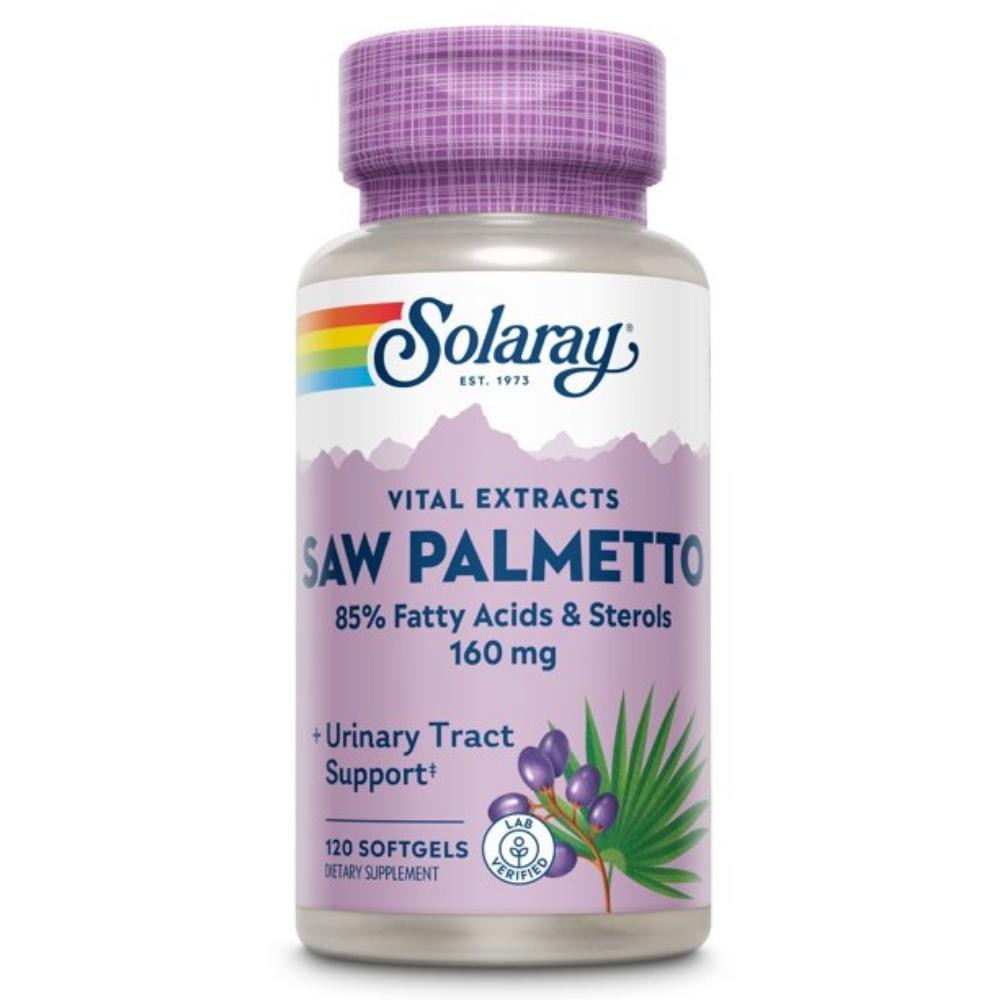 Solaray Saw Palmetto Berry Extract 160mg 120 Soft Gels Herbs Solaray 
