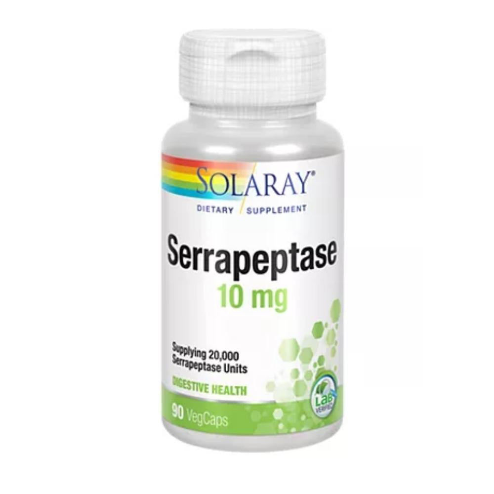 Solaray Serrapeptase 10mg 90 Capsules Digestive Health / Probiotics Solaray 