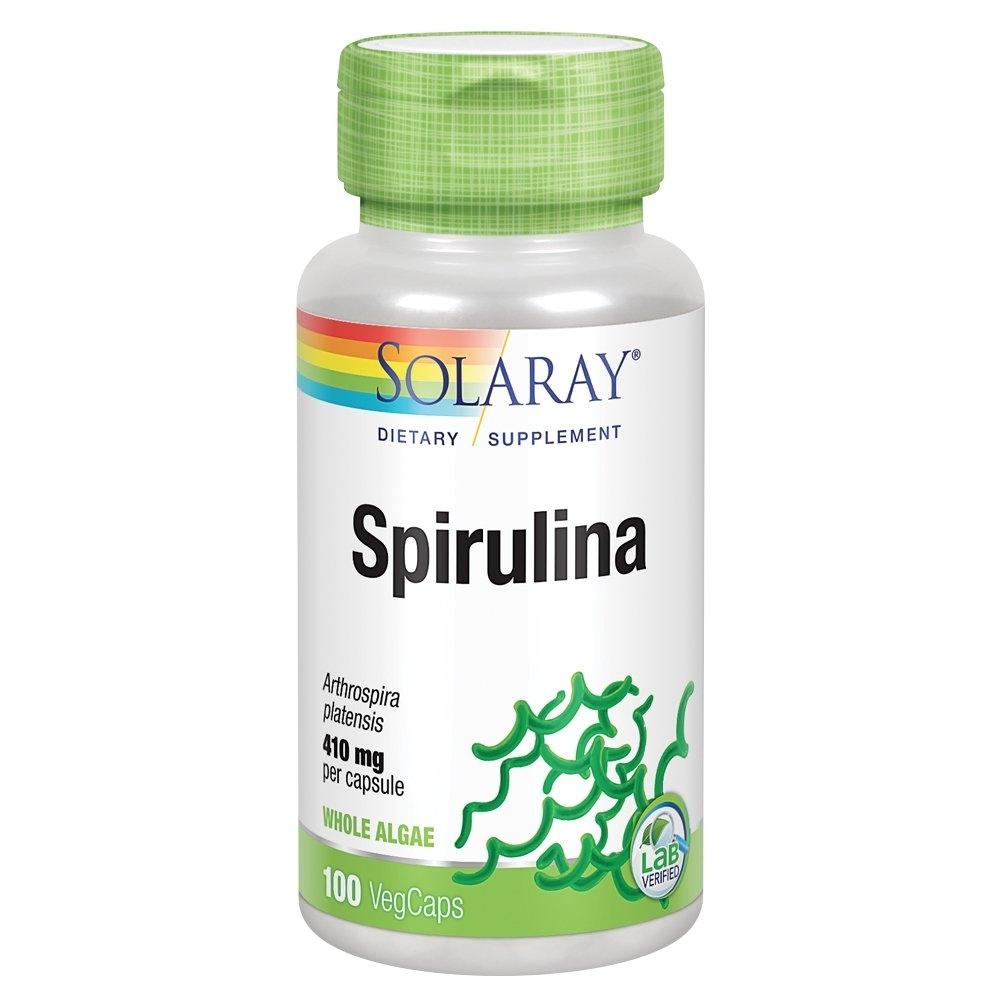 Solaray Spirulina 410mg 100 Capsules Herbs Solaray 