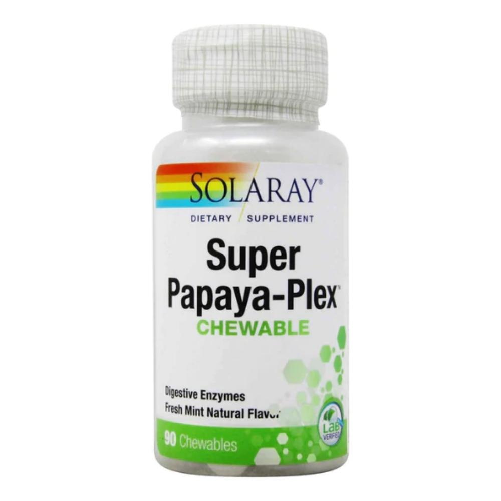 Solaray Super Papaya-Plex 90 Chews Digestive Health / Probiotics Solaray 