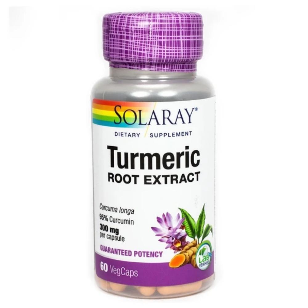 Solaray Turmeric Root Extract 300mg 60 Capsules Herbs Solaray 