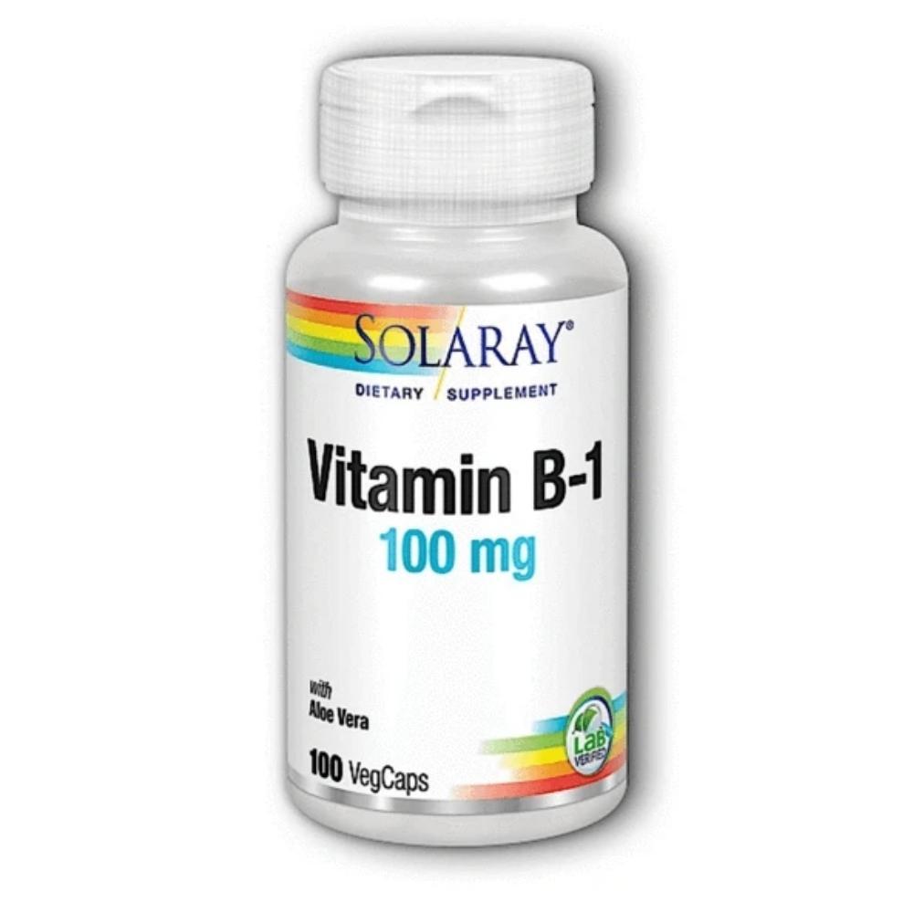 Solaray Vitamin B-1 100mg 100 Capsules Vitamins Solaray 