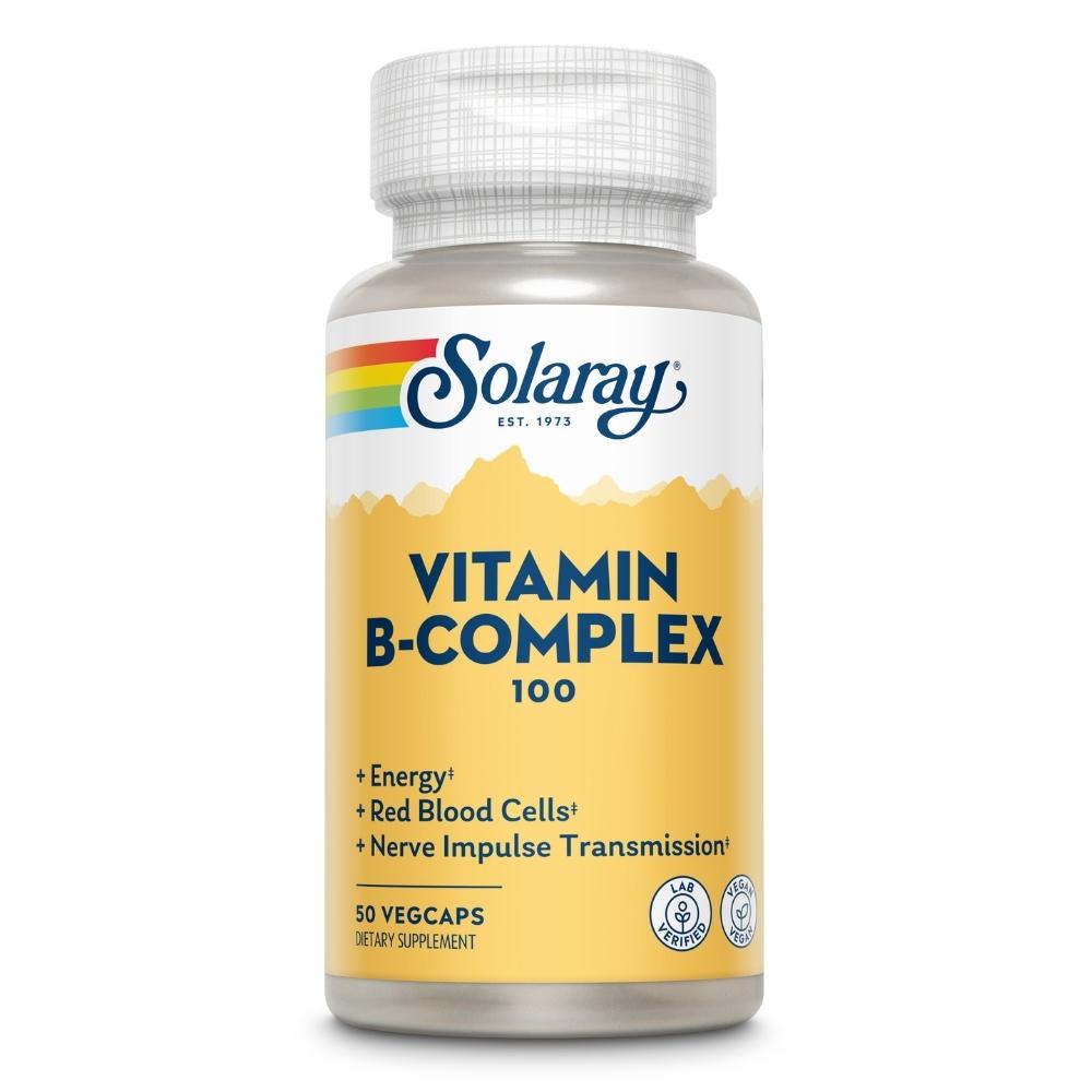 Solaray B-Complex 100 50 Capsules Vitamins Solaray 