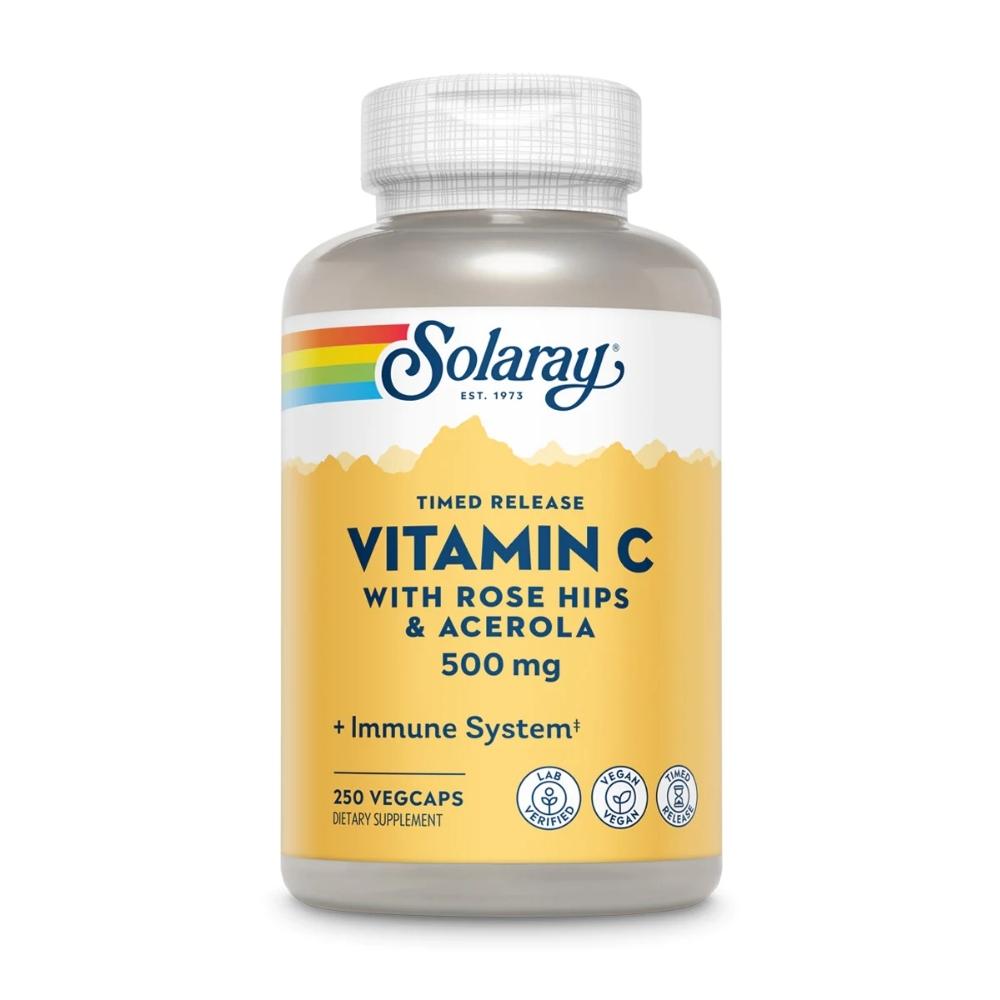 Solaray Vitamin C 2-STAGED 500mg 250 Capsules Store Stock Only Solaray 