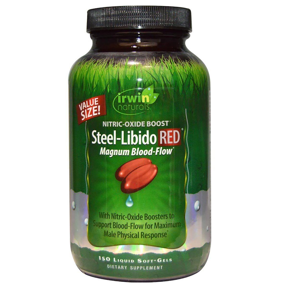Irwin Naturals Steel Libido RED 150 Liquid Soft Gels Sexual Support Irwin Naturals  (1058820292651)