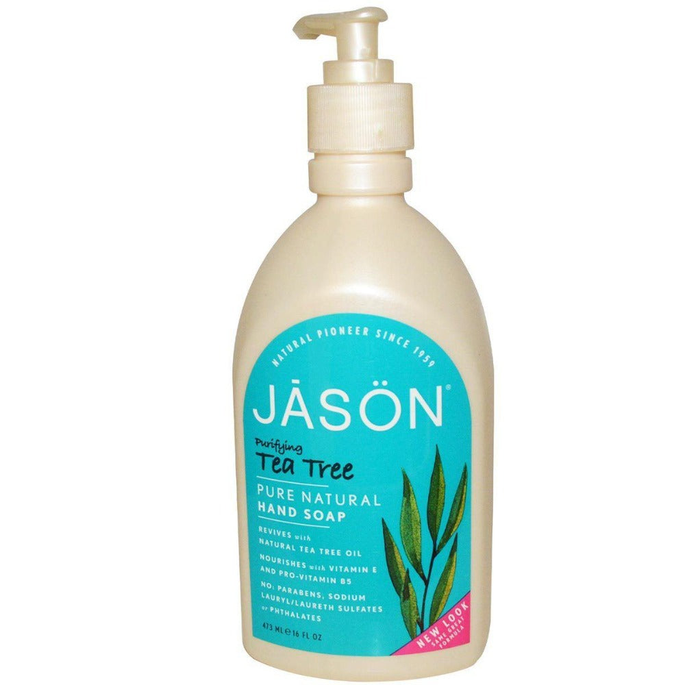 Jason Tea Tree Oil Satin Soap Hands and Face 16 Oz. Personal Care Jason  (1057956397099)