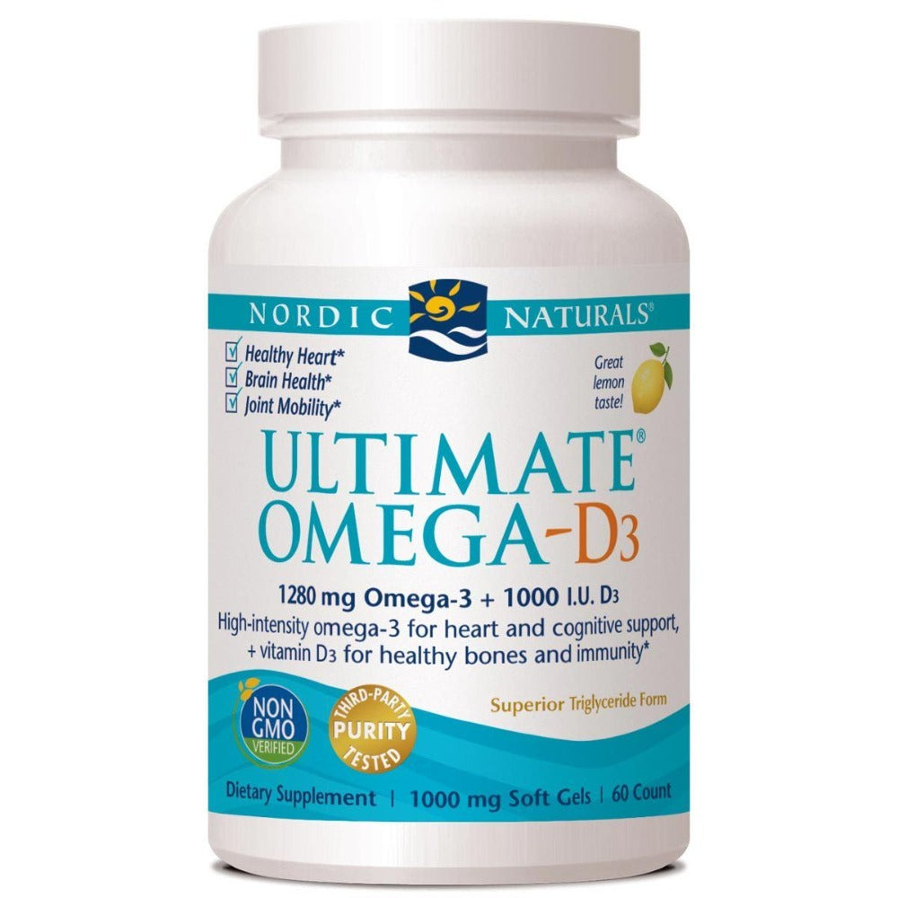 Nordic Naturals Ultimate Omega D-3 60 SoftGels Omega Fatty Acids / EFAs Nordic Naturals  (1058797944875)