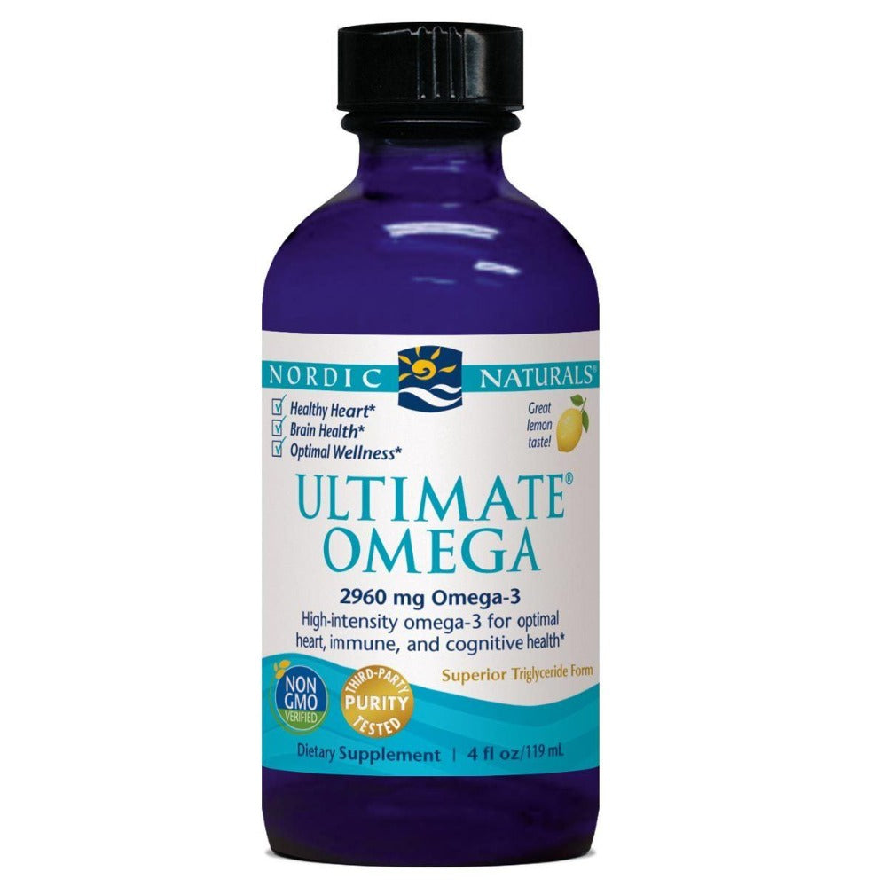 Nordic Naturals Ultimate Omega Liquid Lemon 4 Fl Oz Omega Fatty Acids / EFAs Nordic Naturals  (1058792603691)