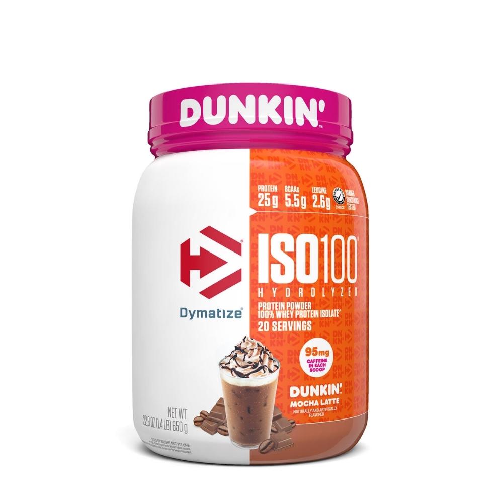 Dymatize ISO 100 Hydrolyzed Whey 20 Servings Protein Powders Dymatize Dunkin Mocha Latte 