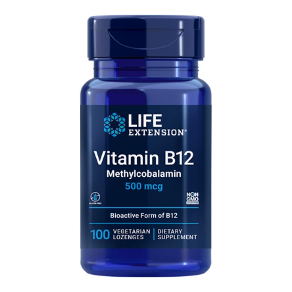 Life Extension Vitamin B12 500mcg 100 Lozenges Vitamins Life Extension 
