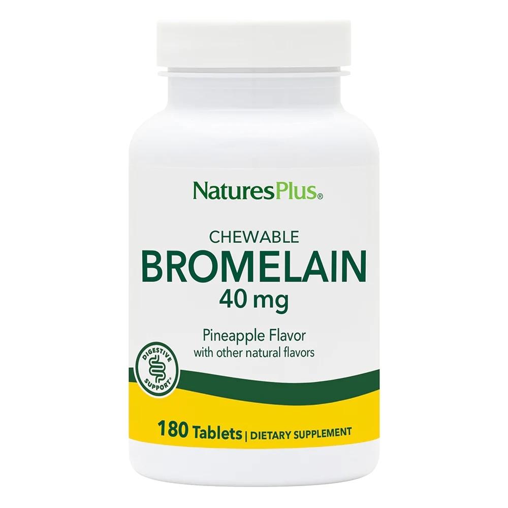 Nature's Plus Chewable Bromelain 40mg 180 Tablets Digestive Health Nature's Plus 
