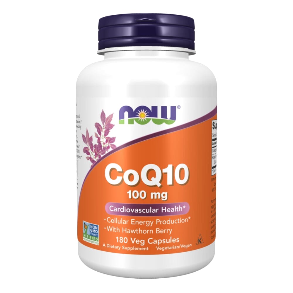 Now Foods CoQ10 w/Hawthorn 100mg 180 Vege Capsules Now Foods 