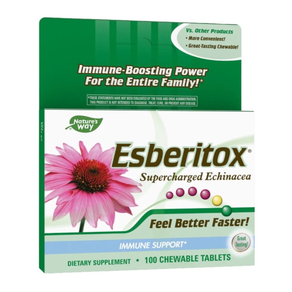 Esberitox Supercharged Echinacea 100 Chewable Tablets | Immune Support Specialty Health Products Nature's Way 