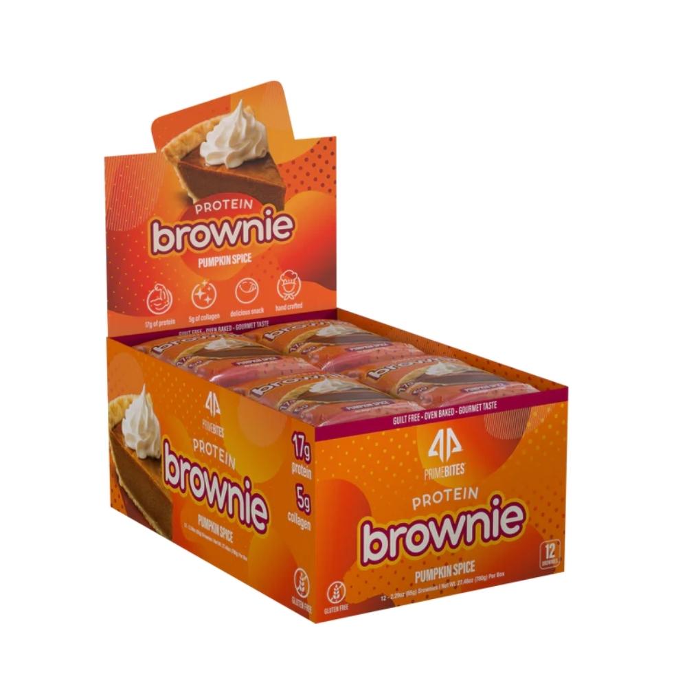 Alpha Prime Bites Protein Brownies 12/box Bars AP Sports Regimen Pumpkin Spice 