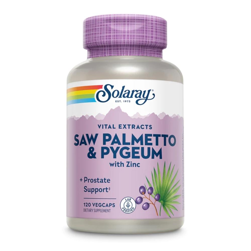 Solaray Pygeum and Saw Palmetto 120 Capsules Herbs Solaray 