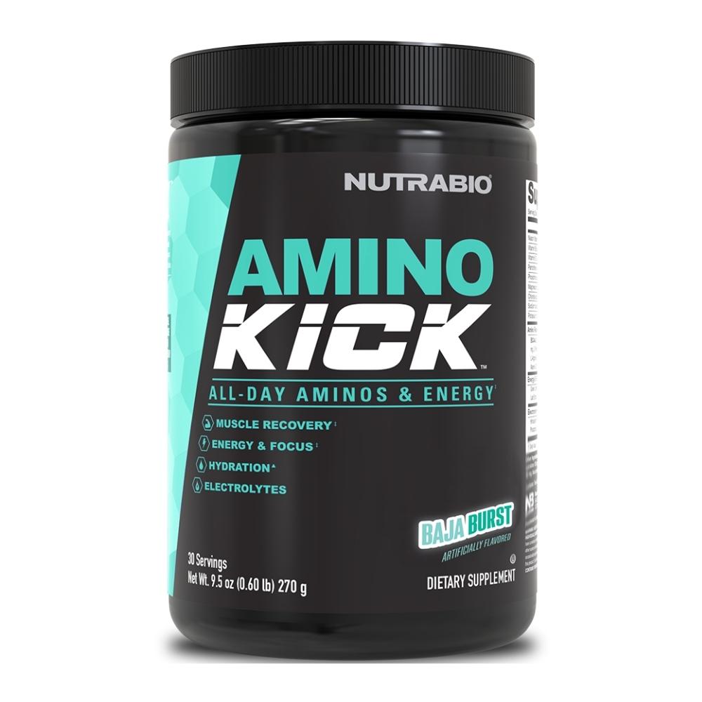 NutraBio Amino Kick 30 Servings Amino Acids NutraBio Baja Burst 