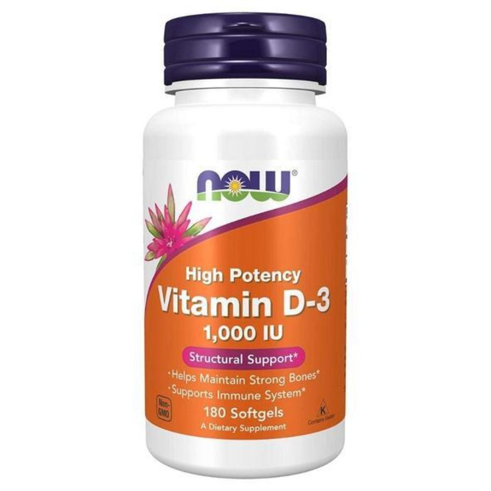 NF VITAMIN D-3 1000IU 180SG Vitamins & Minerals Now Foods 
