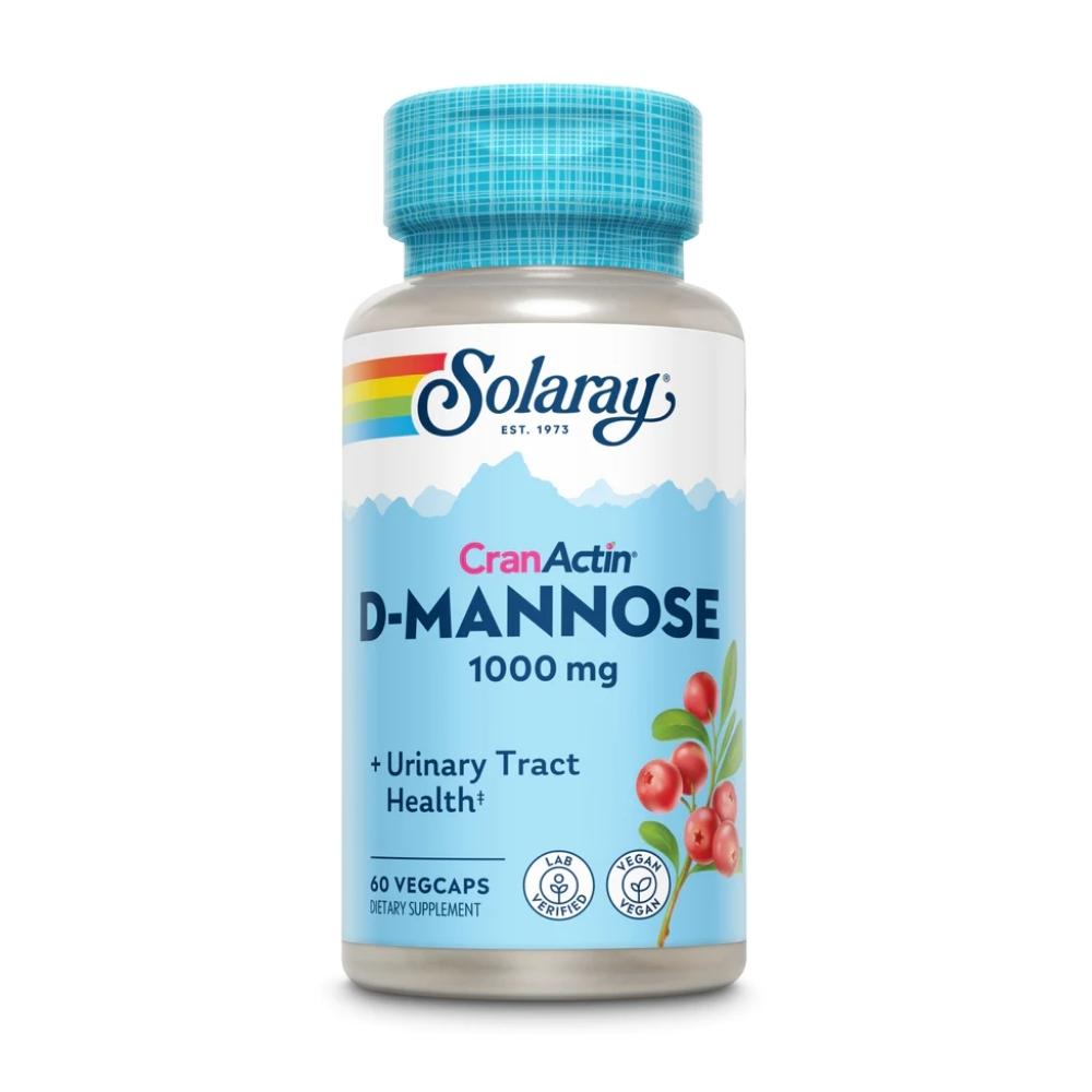 Solaray CranActin D-Mannose 1000mg 60 Vege Capsules Digestive Health Solaray 