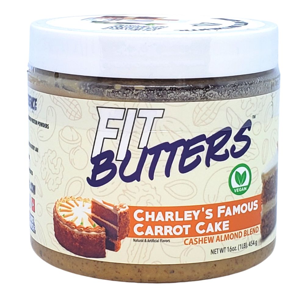 Fit Butters 16oz Foods Juices Fit Butters Charley's Famous Carrot Cake Cashew/Almond Butter (Vegan) 