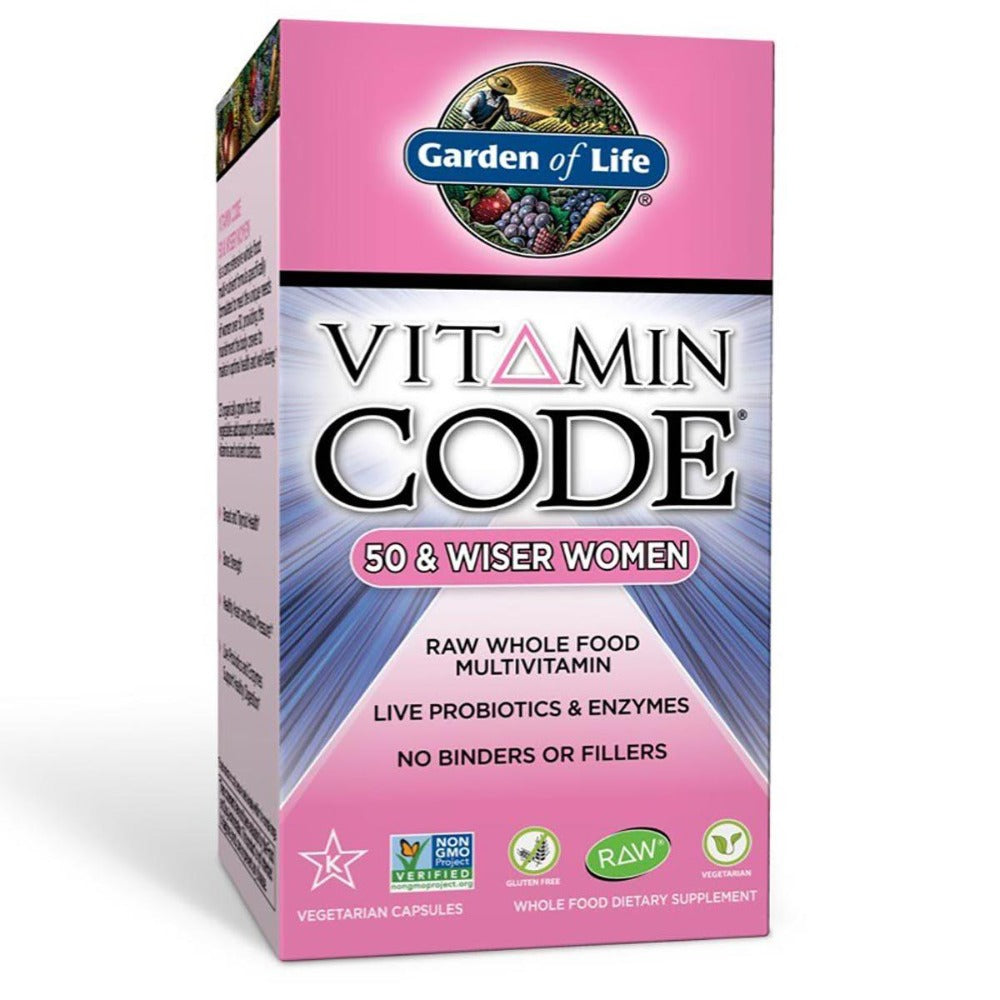 Garden of Life Vitamin Code 50 and Wiser Women's Formula 240 Vege Caps Vitamins Garden of Life  (1058593865771)