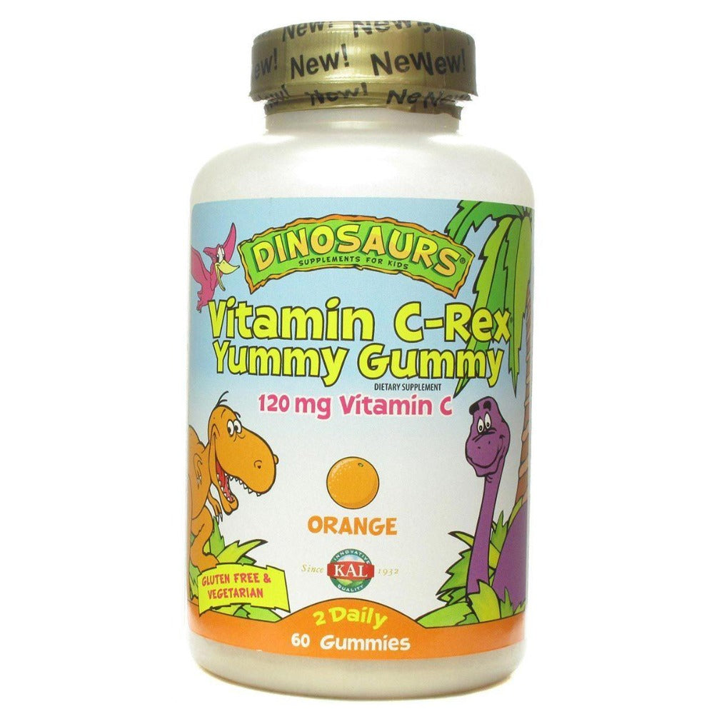 Kal Vitamin C-Rex Yummy Gummy Orange 60 Gummies Kal  (1058753577003)