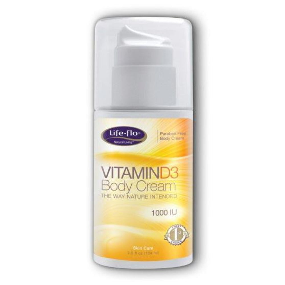 Life-Flo Vitamin D3 Body Cream 1000IU 4 Oz Vitamins Life-Flo  (1058734243883)