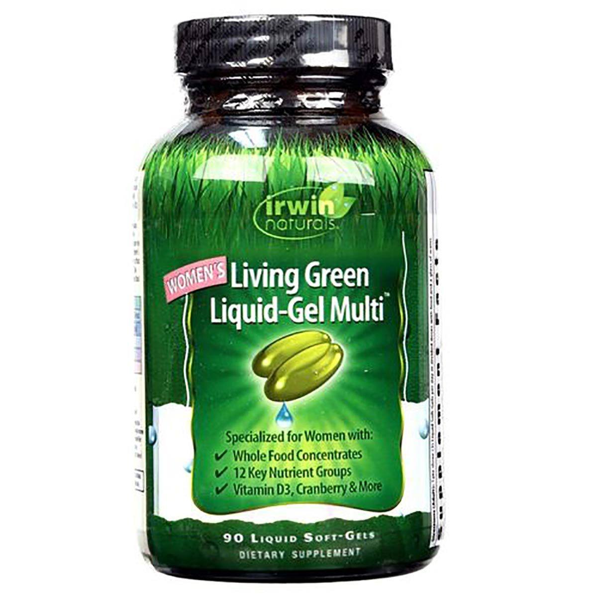 Irwin Naturals Women's Living Green Liquid-Gel Multi 90 Gels Vitamins Irwin Naturals  (1058591965227)