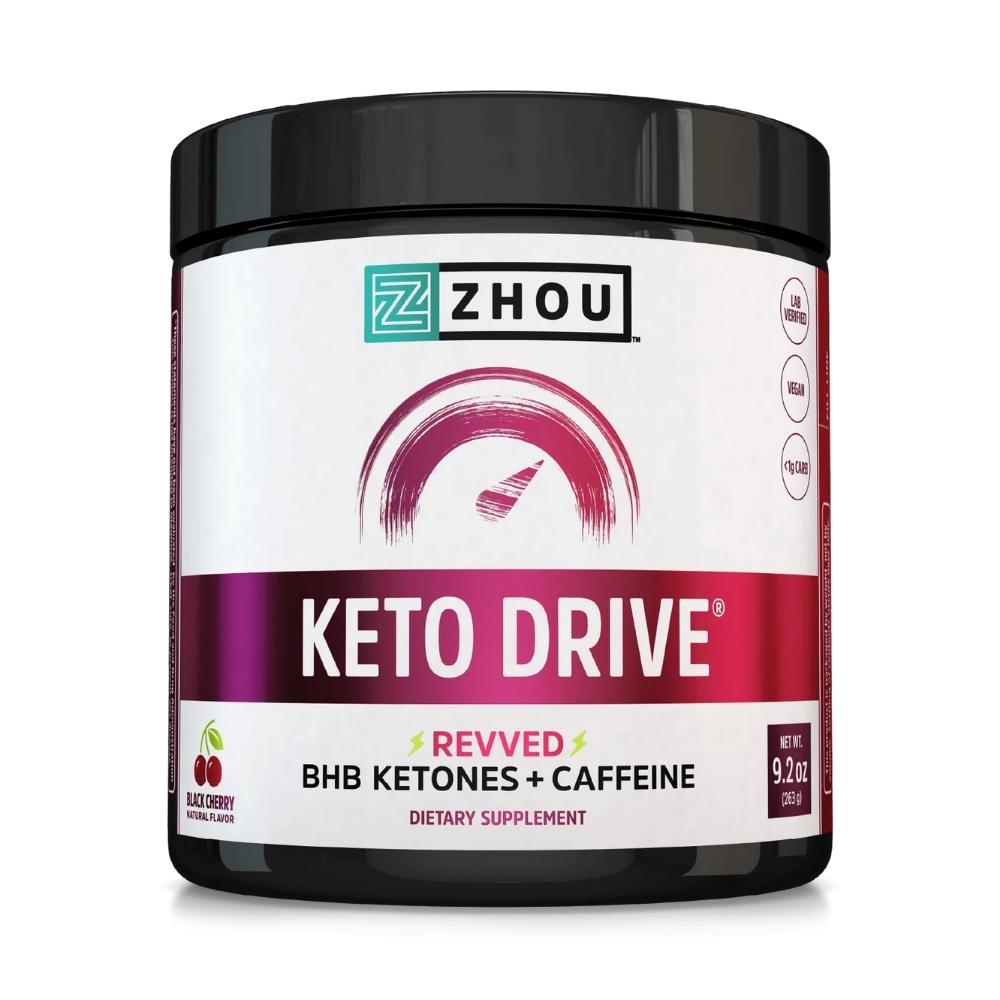 ZHOU Keto Drive 16 Servings Sports Performance Recovery ZHOU Black Cherry 