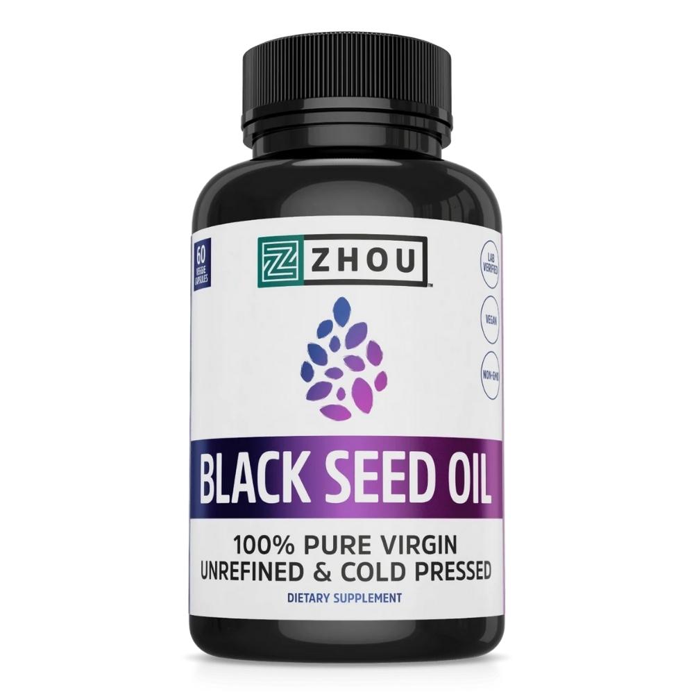 Zhou Black Seed Oil 60 Veggie Capsules Herbs ZHOU 