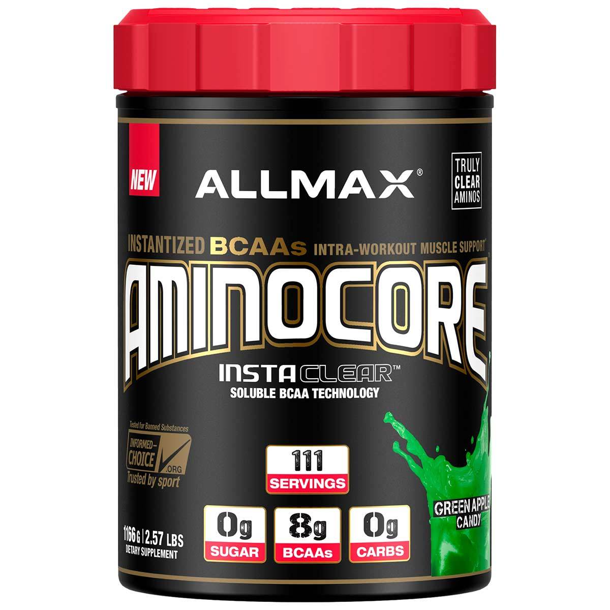 Allmax Nutrition AminoCore 1000 Grams Amino Acids Allmax Nutrition Green Apple Candy  (1058678734891)