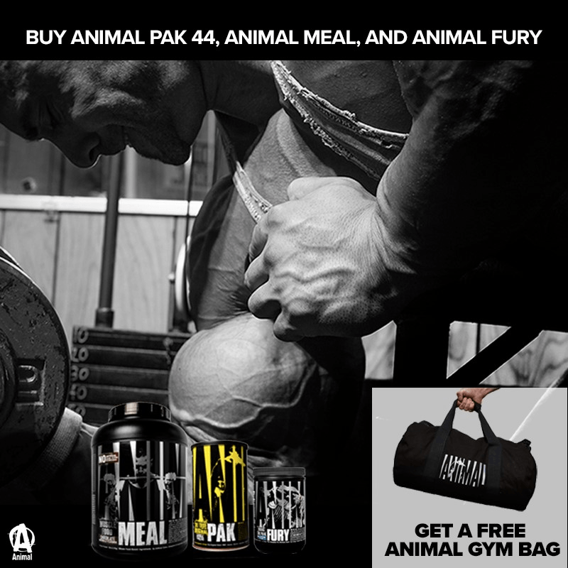 Buy Animal Pak 44, Animal Meal, & Animal Fury - Get Free Animal Gym Bag Sport Performance / Recovery Universal  (4497675780161)