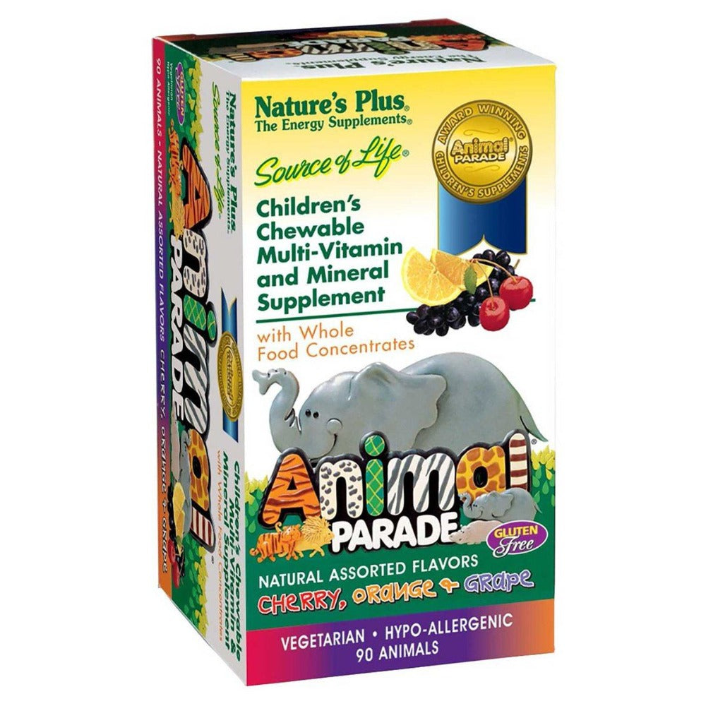 Nature's Plus Animal Parade (Kids Chewable Multi) Chr,Org,Grp 90 tabs Children's Supplements Nature's Plus  (1058589573163)