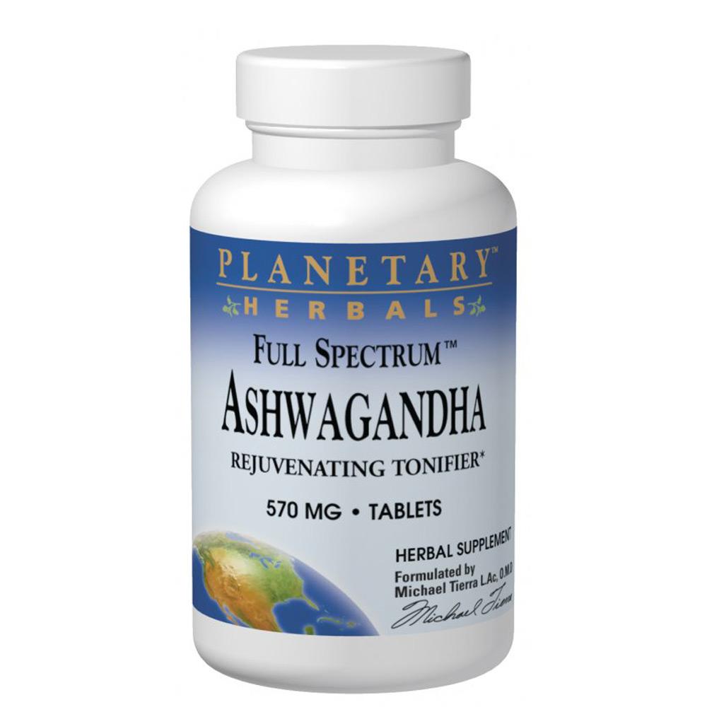 Planetary Herbals Ashwagandha 570mg 60 Tabs Herbs Planetary Herbals  (1810096554027)