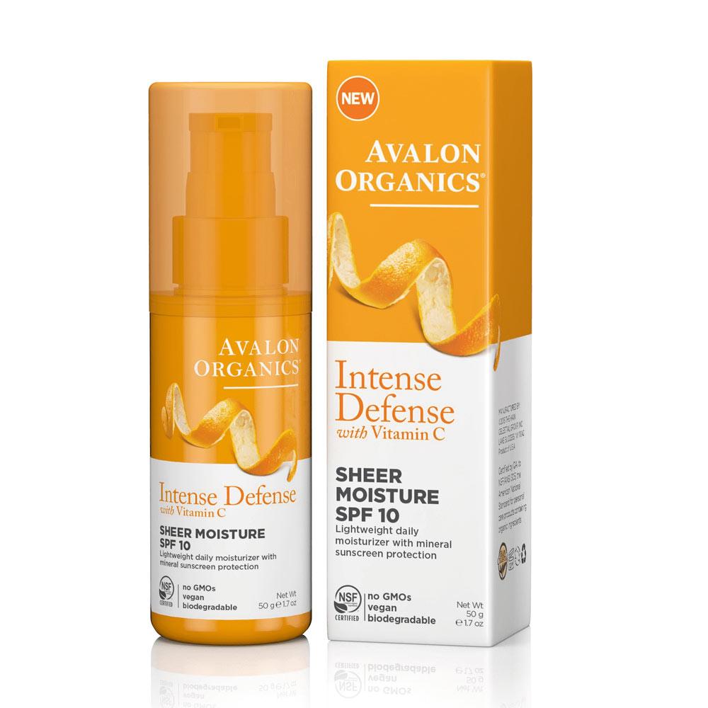 Avalon Intense Defense Sheer Moisture SPF 10 1.7oz Personal Care& - Hygeine Avalon Organics  (4358850969665)