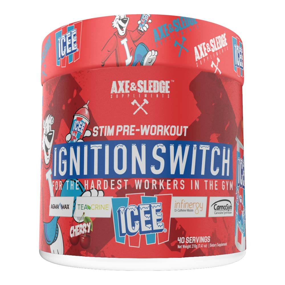 Axe & Sledge Ignition Switch 40 Servings | Stim Pre-Workout Sports Performance Recovery AXE & SLEDGE Icee Cherry 