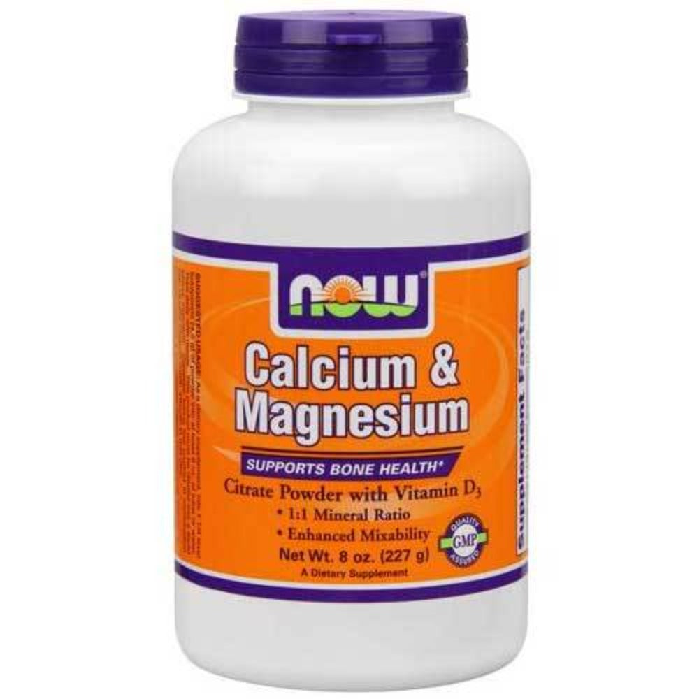 Now Foods Cal/Mag Citrate Powder 8 Oz Minerals Now Foods  (1059149152299)