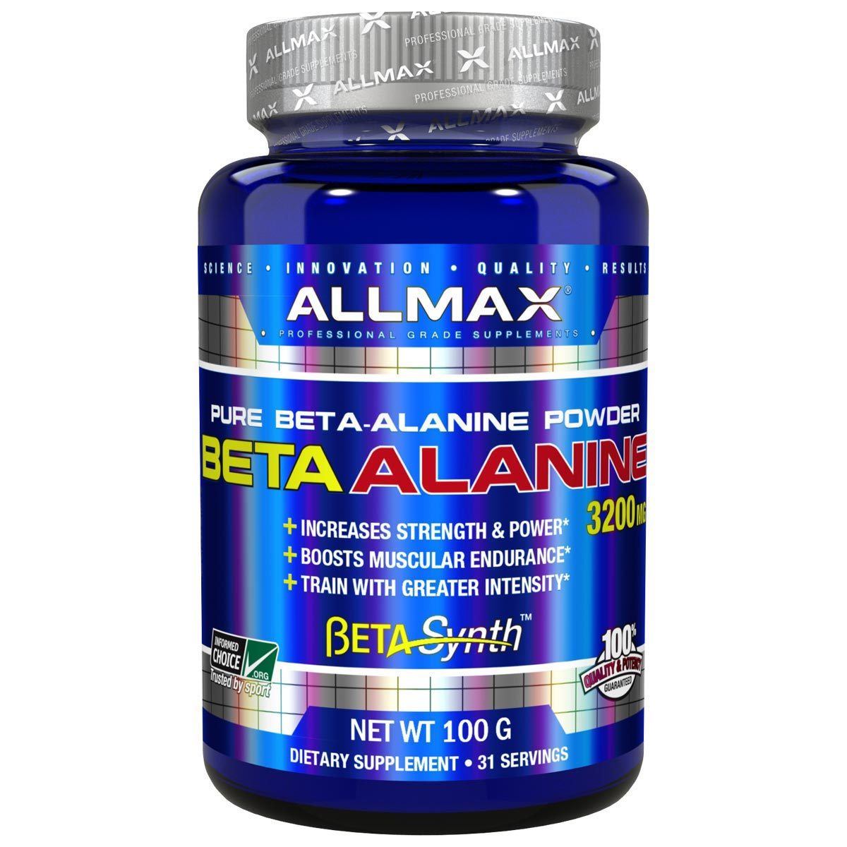 Allmax Nutrition Beta-Alanine 100 Grams Sport Performance / Recovery Allmax Nutrition  (1058614411307)