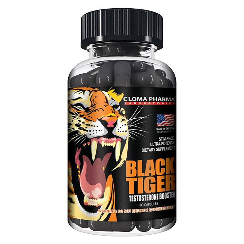 Cloma Pharma Black Tiger 100 Caps Testosterone Boosters Cloma Pharma  (1357655965739)