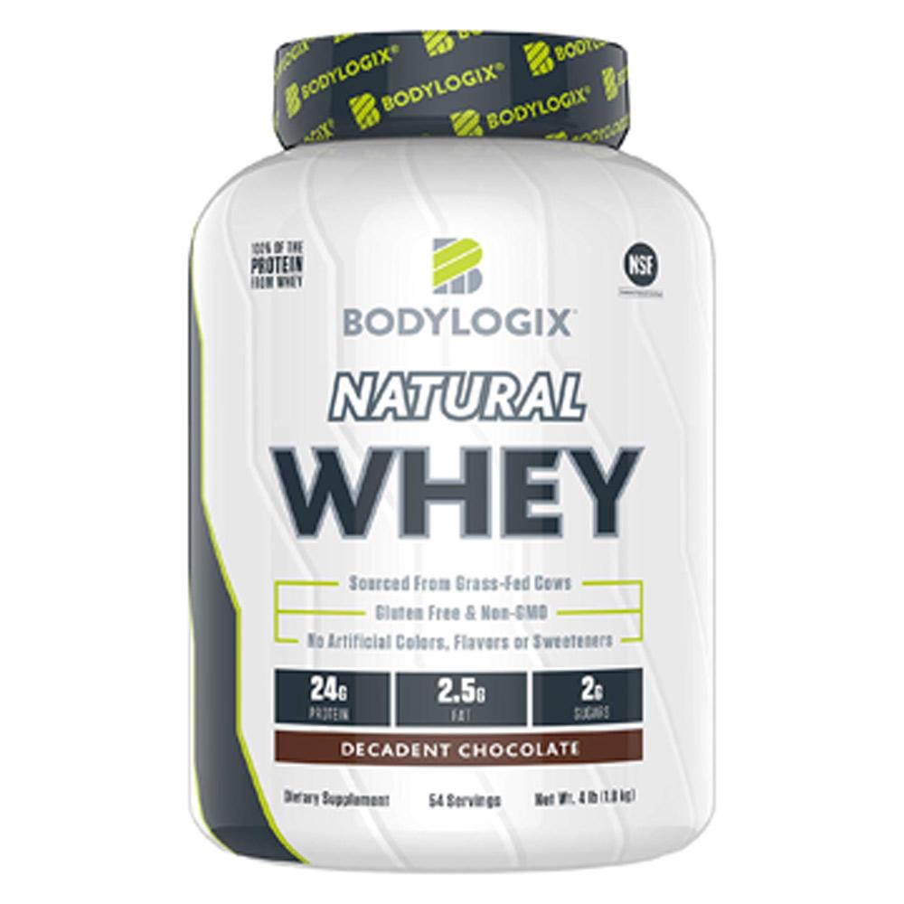 BodyLogix Natural Whey Protein 4lb Protein Powders Bodylogix Decadent Chocolate  (1735270662187)