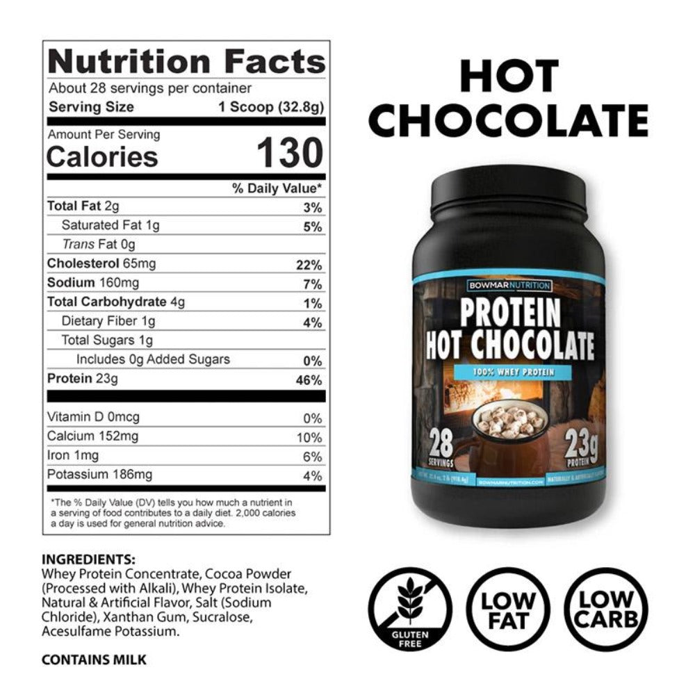 Bowmar Protein Powder 2lb (Hot Chocolate) Protein Powders Bowmar Nutrition 