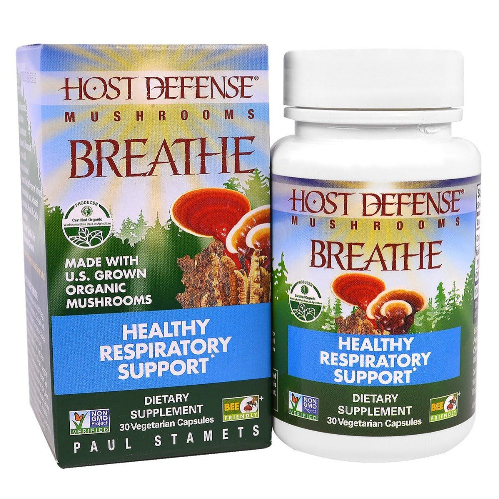 Fungi Perfect Host Defense Breathe 30 Vege Caps Herbs Fungi Perfect  (1059230646315)