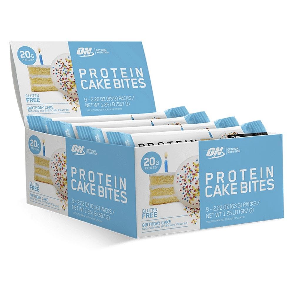 OPT Cake Bites 9/Box Bars Optimum Nutrition Birthday Cake  (1819310129195)