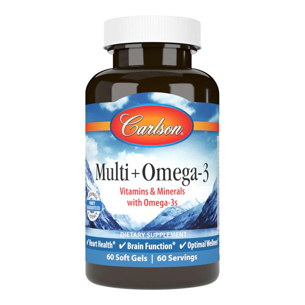 Carlson Multi + Omega-3 60SG Essential Fatty Acids & - Oils Carlson 